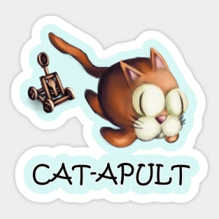 Cat-Apult. Sticker